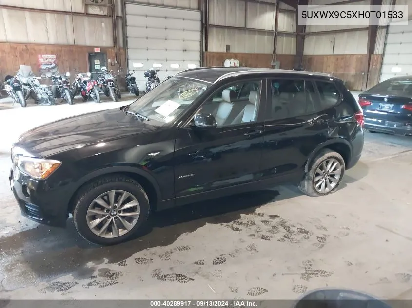 2017 BMW X3 xDrive28I VIN: 5UXWX9C5XH0T01533 Lot: 40289917