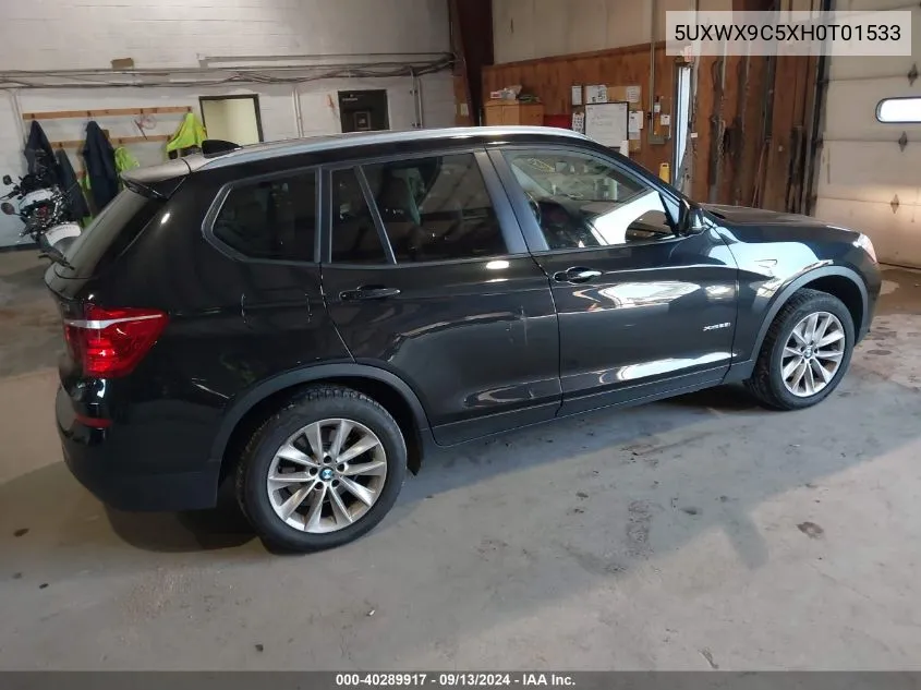 2017 BMW X3 xDrive28I VIN: 5UXWX9C5XH0T01533 Lot: 40289917