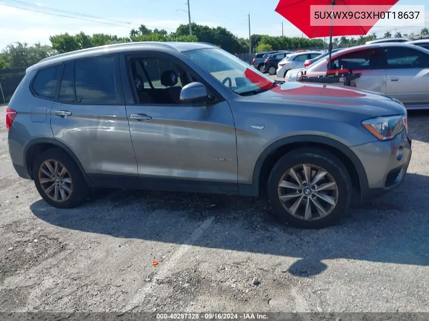 5UXWX9C3XH0T18637 2017 BMW X3 xDrive28I