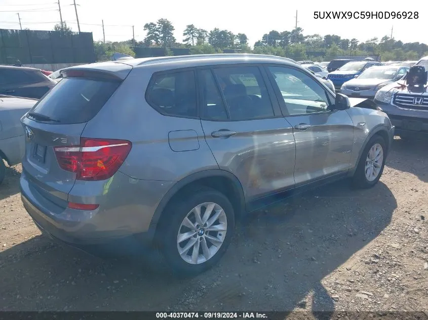 2017 BMW X3 xDrive28I VIN: 5UXWX9C59H0D96928 Lot: 40370474