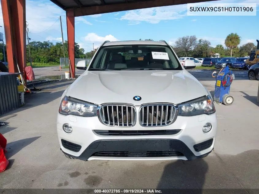 2017 BMW X3 xDrive28I VIN: 5UXWX9C51H0T01906 Lot: 40372785