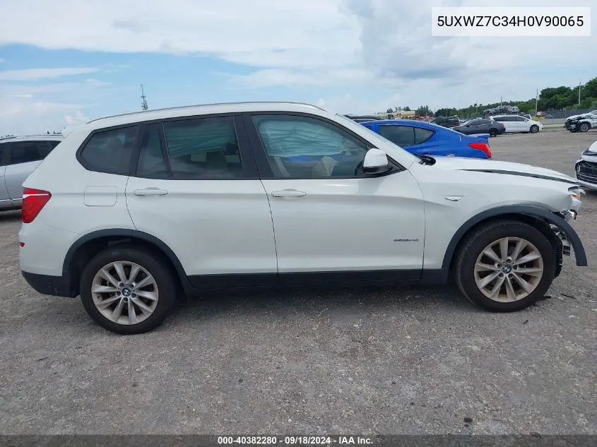 2017 BMW X3 Sdrive28I VIN: 5UXWZ7C34H0V90065 Lot: 40382280