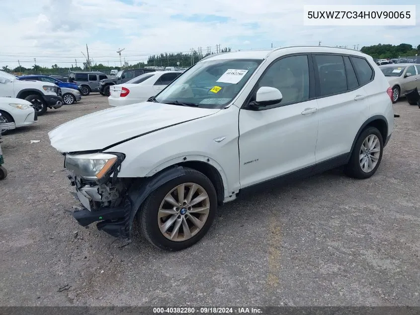 2017 BMW X3 Sdrive28I VIN: 5UXWZ7C34H0V90065 Lot: 40382280