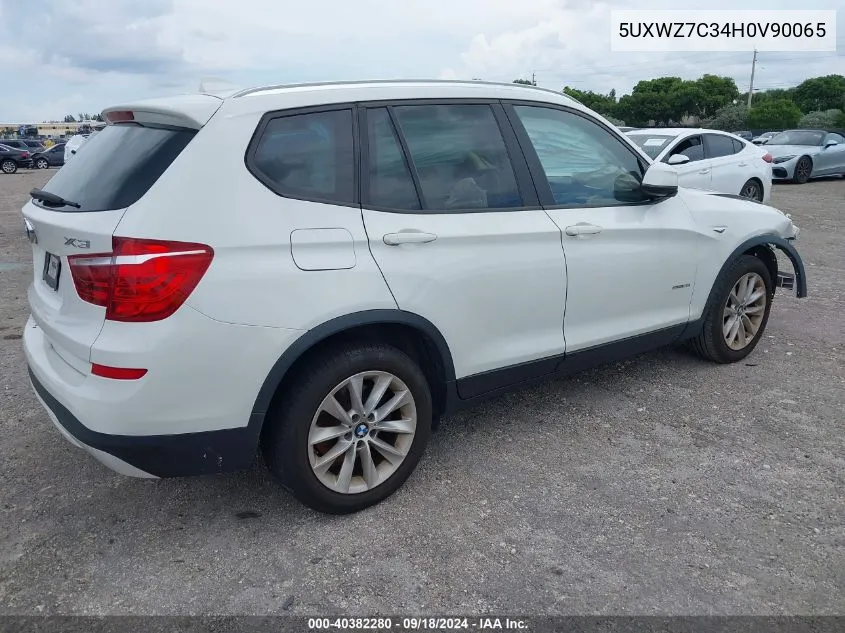 2017 BMW X3 Sdrive28I VIN: 5UXWZ7C34H0V90065 Lot: 40382280