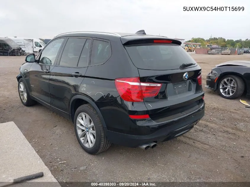 2017 BMW X3 xDrive28I VIN: 5UXWX9C54H0T15699 Lot: 40398303