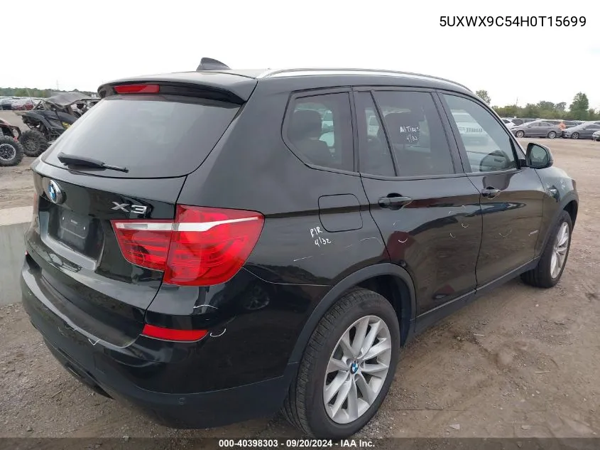 2017 BMW X3 xDrive28I VIN: 5UXWX9C54H0T15699 Lot: 40398303