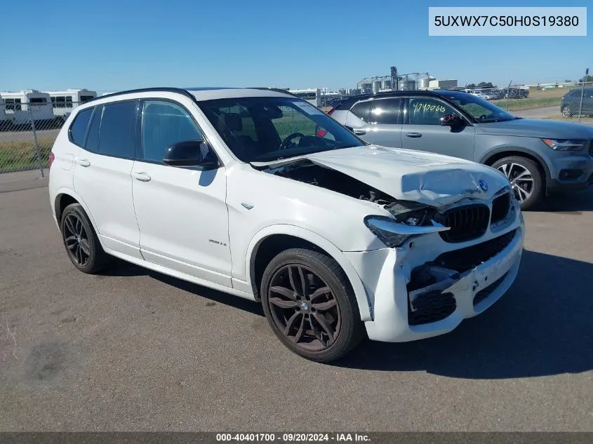 2017 BMW X3 xDrive35I VIN: 5UXWX7C50H0S19380 Lot: 40401700