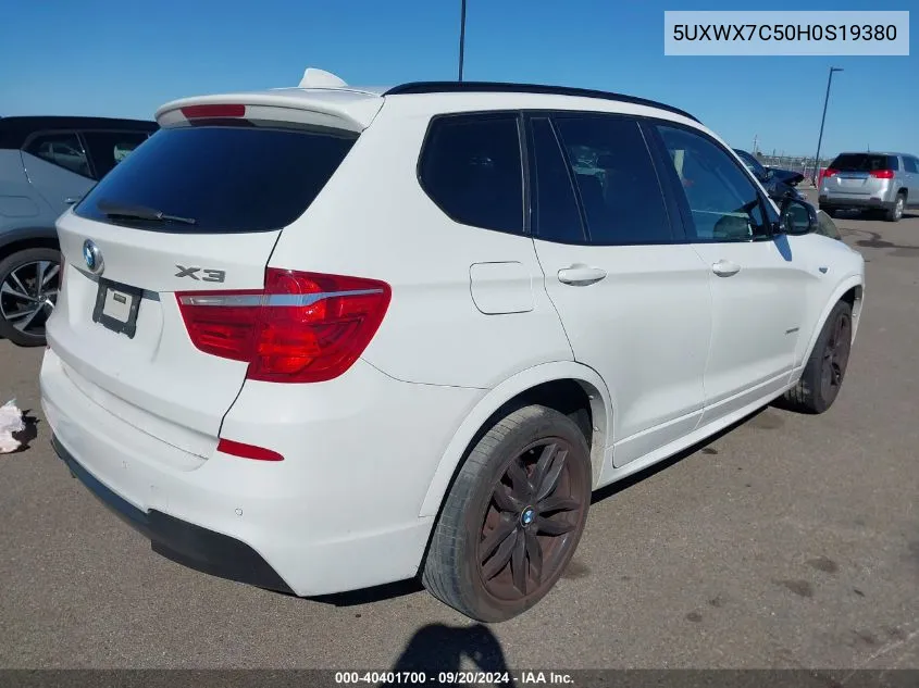 5UXWX7C50H0S19380 2017 BMW X3 xDrive35I