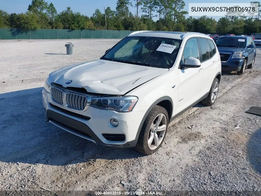 2017 BMW X3 xDrive28I VIN: 5UXWX9C57H0T06978 Lot: 40402015