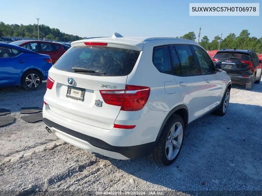 2017 BMW X3 xDrive28I VIN: 5UXWX9C57H0T06978 Lot: 40402015