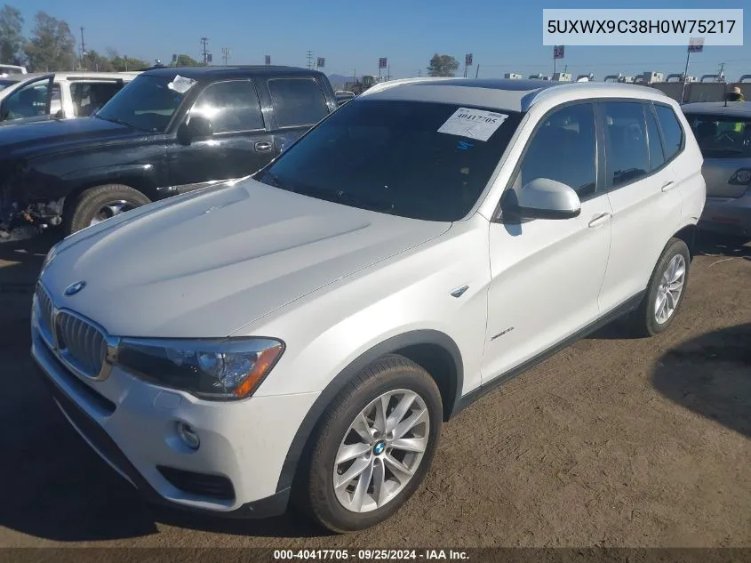 2017 BMW X3 xDrive28I VIN: 5UXWX9C38H0W75217 Lot: 40417705