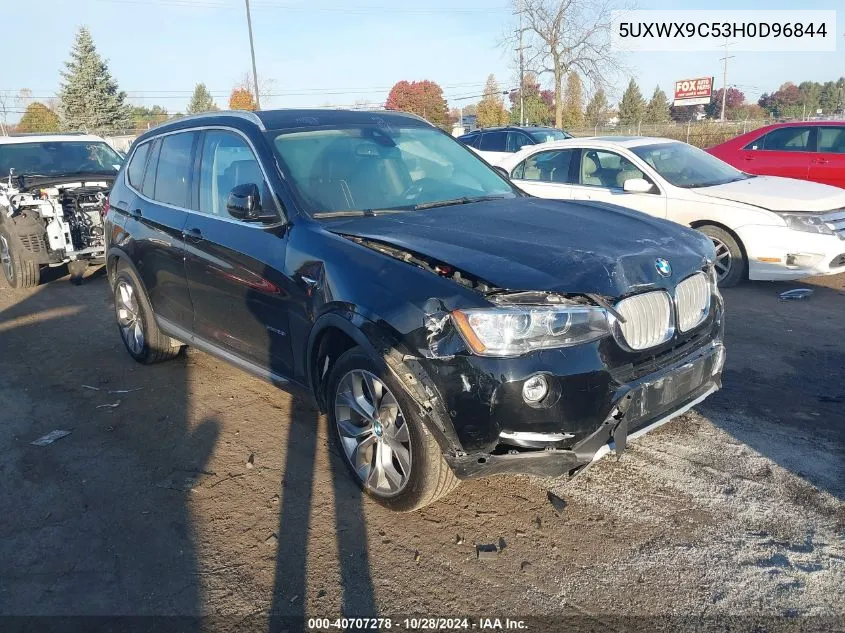 2017 BMW X3 xDrive28I VIN: 5UXWX9C53H0D96844 Lot: 40707278