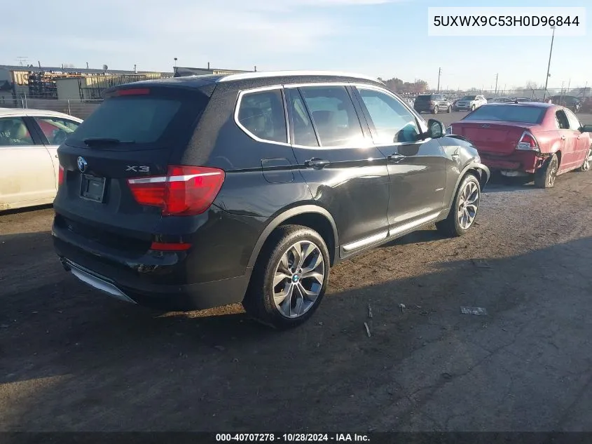 2017 BMW X3 xDrive28I VIN: 5UXWX9C53H0D96844 Lot: 40707278