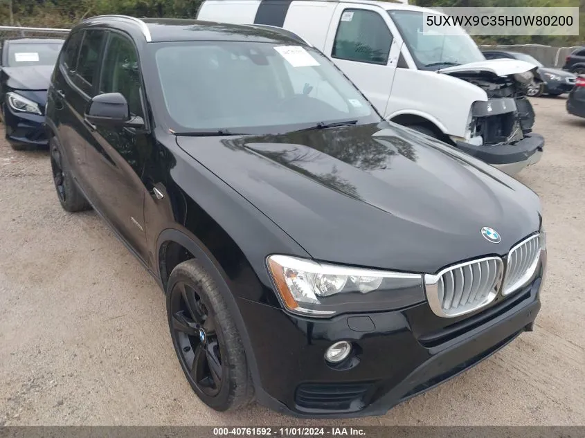 5UXWX9C35H0W80200 2017 BMW X3 xDrive28I