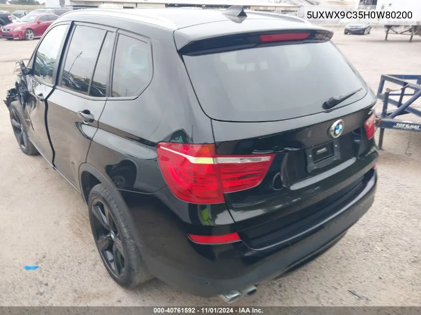 5UXWX9C35H0W80200 2017 BMW X3 xDrive28I