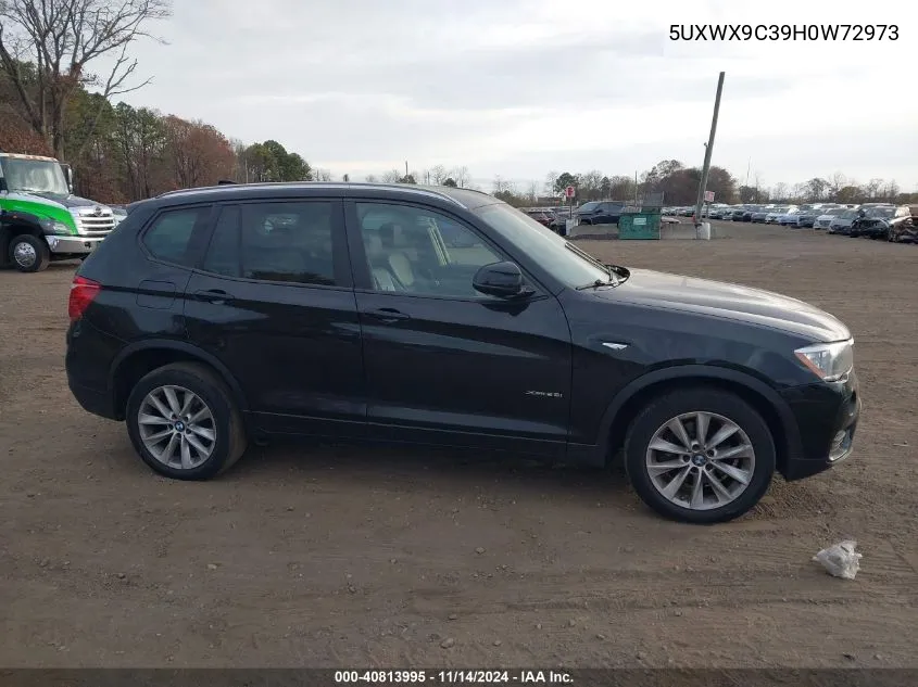 2017 BMW X3 xDrive28I VIN: 5UXWX9C39H0W72973 Lot: 40813995