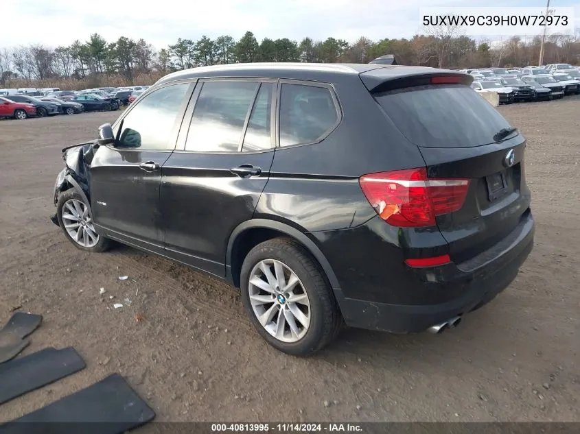 2017 BMW X3 xDrive28I VIN: 5UXWX9C39H0W72973 Lot: 40813995