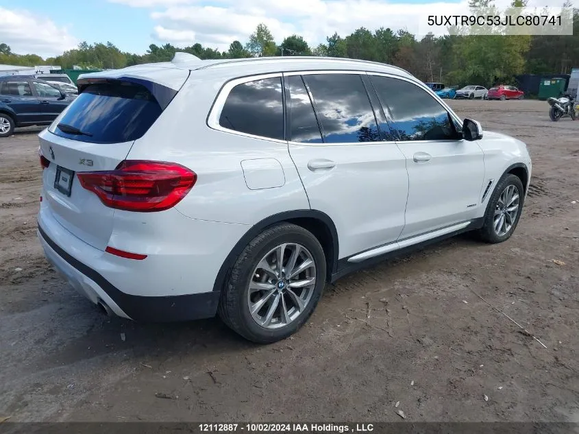 5UXTR9C53JLC80741 2018 BMW X3