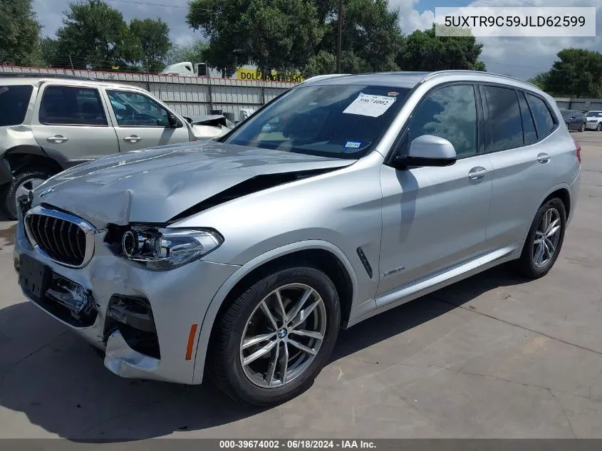 2018 BMW X3 xDrive30I VIN: 5UXTR9C59JLD62599 Lot: 39674002