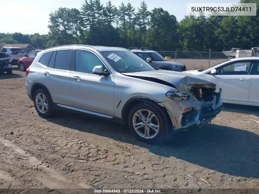 2018 BMW X3 xDrive30I VIN: 5UXTR9C53JLD74411 Lot: 39864949