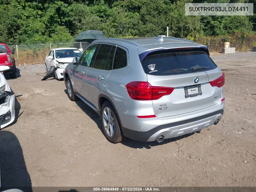 2018 BMW X3 xDrive30I VIN: 5UXTR9C53JLD74411 Lot: 39864949