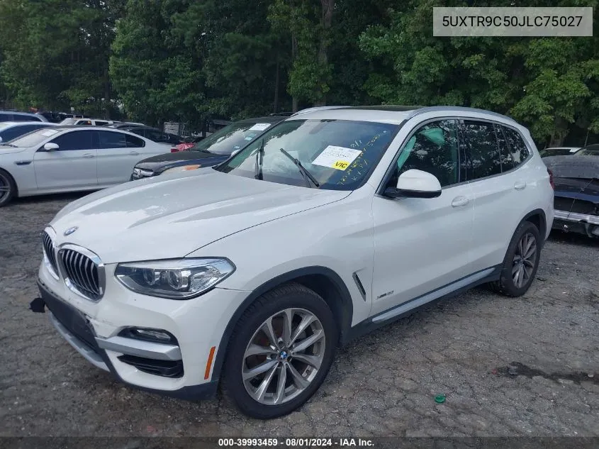 2018 BMW X3 xDrive30I VIN: 5UXTR9C50JLC75027 Lot: 39993459