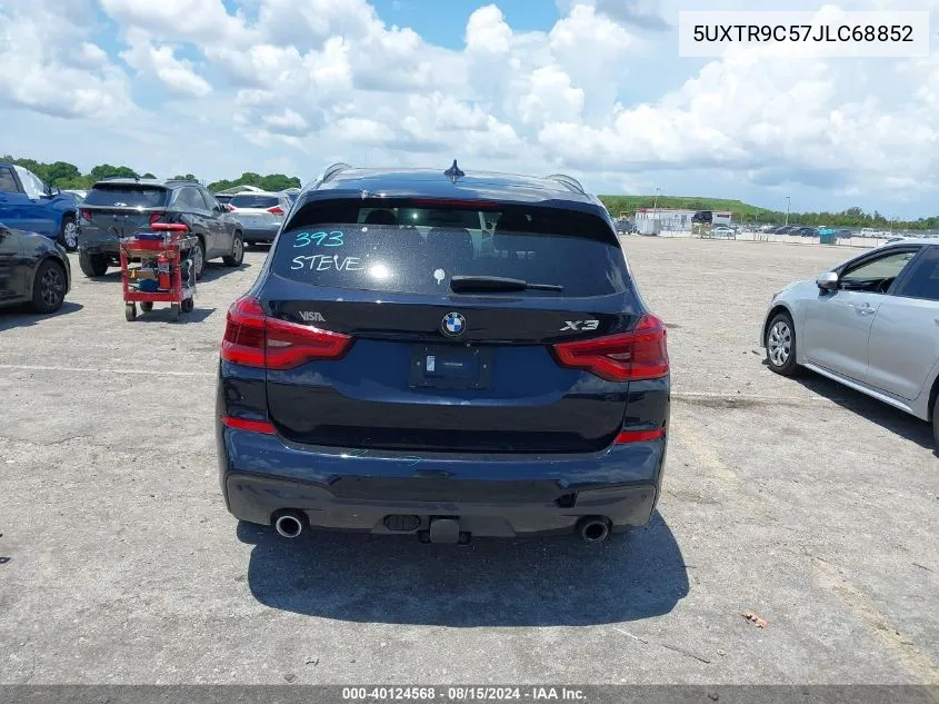 2018 BMW X3 xDrive30I VIN: 5UXTR9C57JLC68852 Lot: 40124568