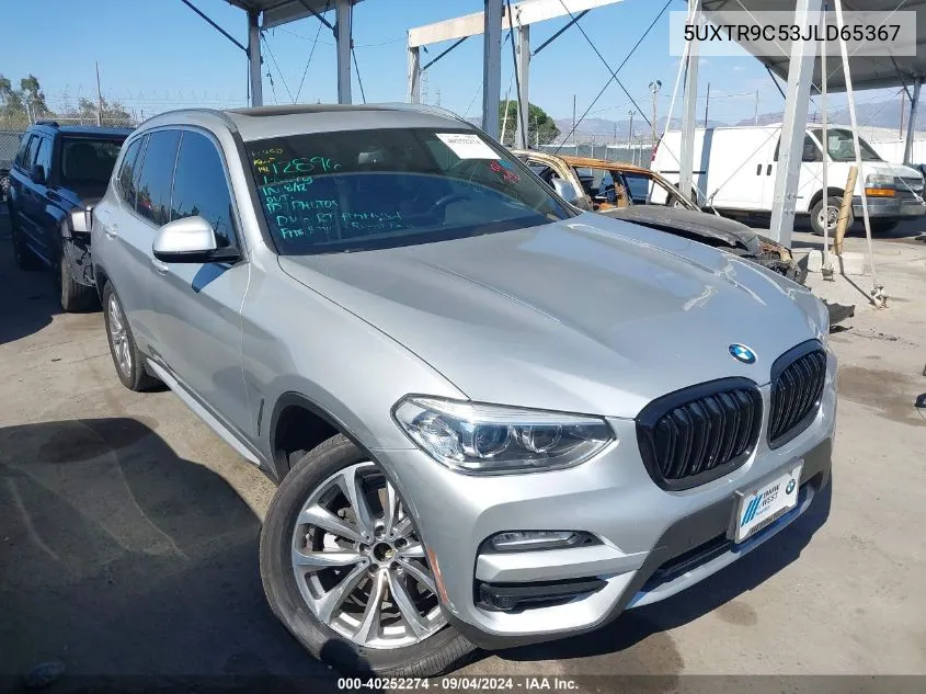 2018 BMW X3 xDrive30I VIN: 5UXTR9C53JLD65367 Lot: 40252274