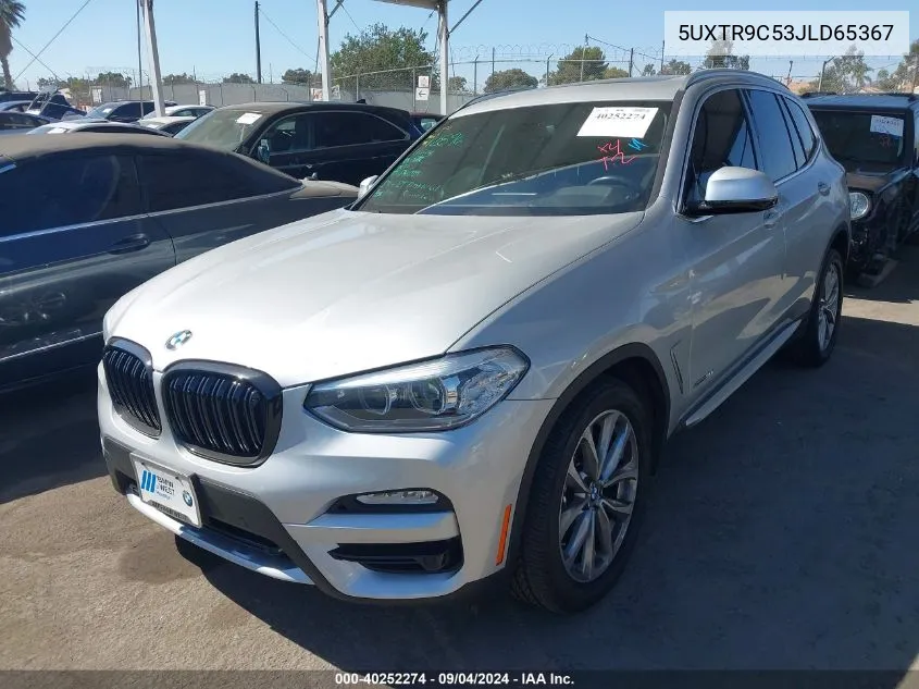 2018 BMW X3 xDrive30I VIN: 5UXTR9C53JLD65367 Lot: 40252274