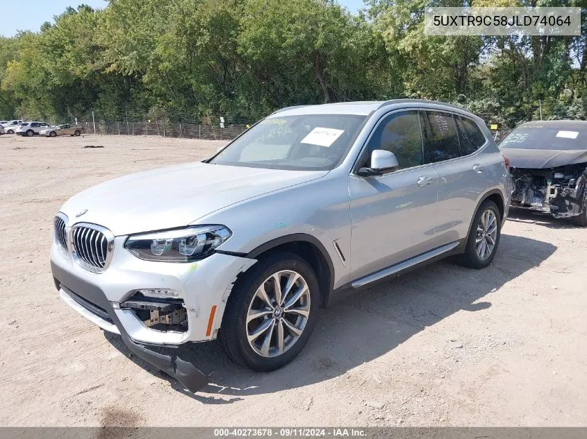 2018 BMW X3 xDrive30I VIN: 5UXTR9C58JLD74064 Lot: 40273678