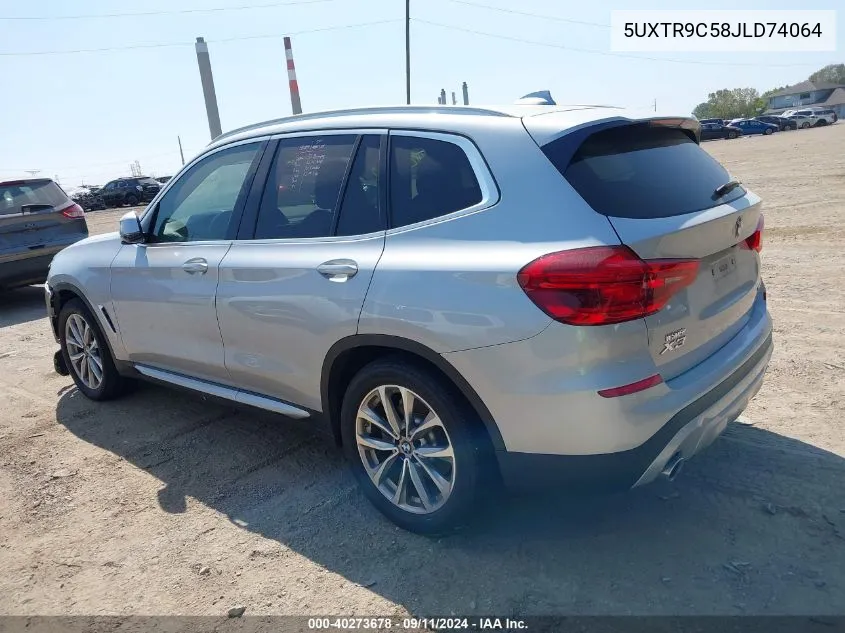 2018 BMW X3 xDrive30I VIN: 5UXTR9C58JLD74064 Lot: 40273678