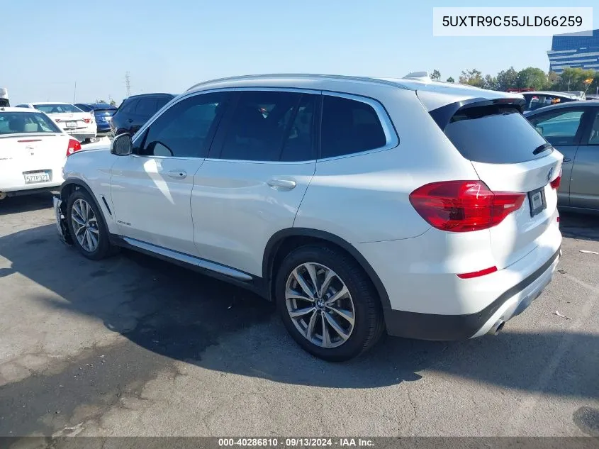 2018 BMW X3 xDrive30I VIN: 5UXTR9C55JLD66259 Lot: 40286810