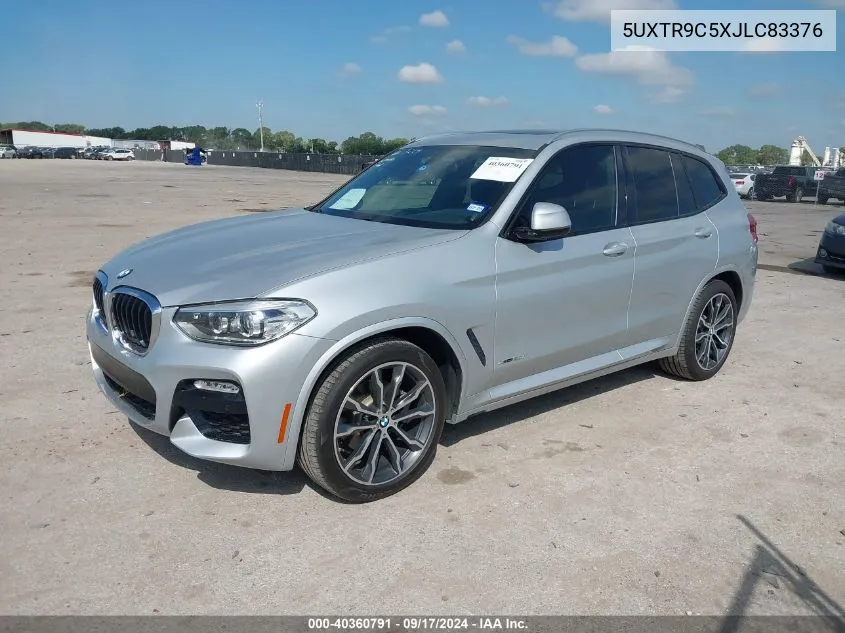 2018 BMW X3 xDrive30I VIN: 5UXTR9C5XJLC83376 Lot: 40360791