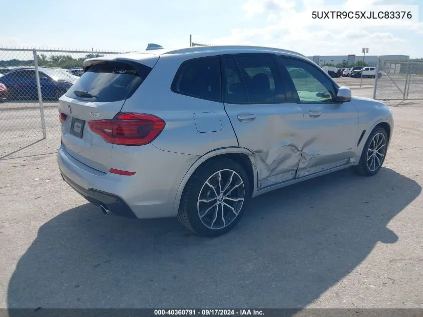 2018 BMW X3 xDrive30I VIN: 5UXTR9C5XJLC83376 Lot: 40360791