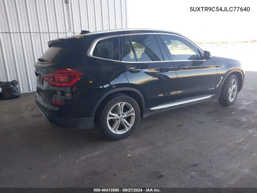 2018 BMW X3 xDrive30I VIN: 5UXTR9C54JLC77640 Lot: 40413565