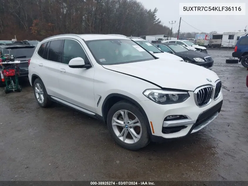 2019 BMW X3 Sdrive30I VIN: 5UXTR7C54KLF36116 Lot: 38925274