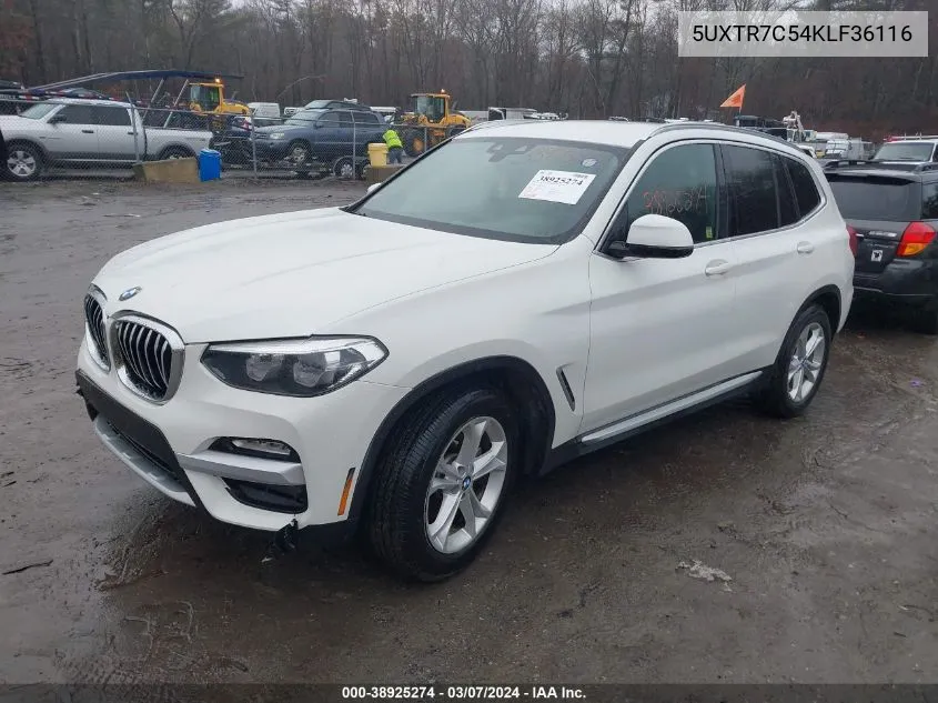 5UXTR7C54KLF36116 2019 BMW X3 Sdrive30I