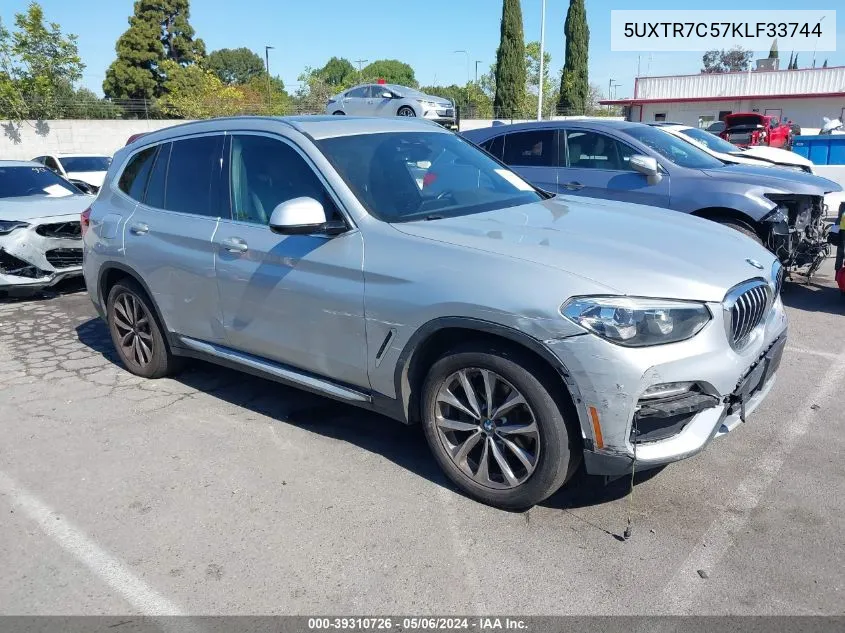 5UXTR7C57KLF33744 2019 BMW X3 Sdrive30I