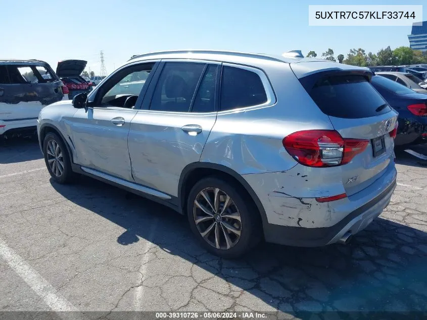 5UXTR7C57KLF33744 2019 BMW X3 Sdrive30I