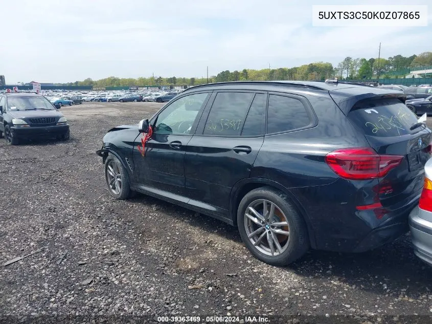 2019 BMW X3 M40I VIN: 5UXTS3C50K0Z07865 Lot: 39363469