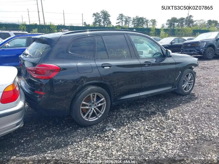 5UXTS3C50K0Z07865 2019 BMW X3 M40I