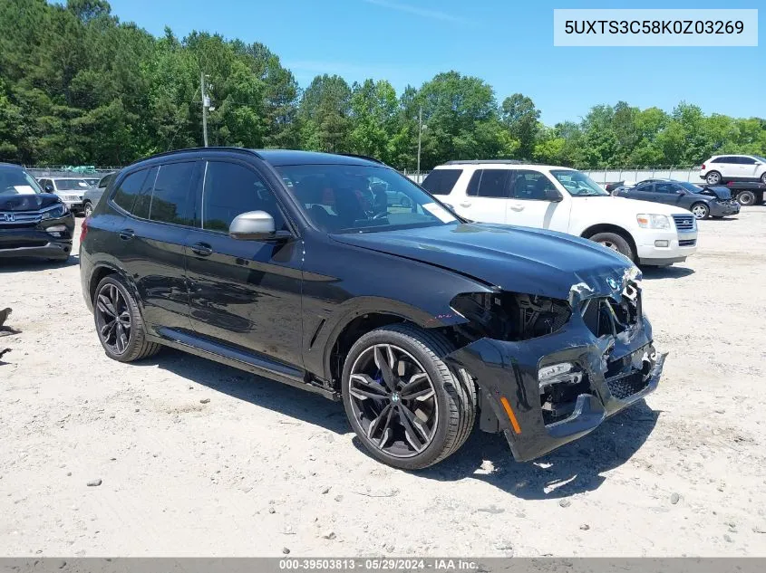 5UXTS3C58K0Z03269 2019 BMW X3 M40I