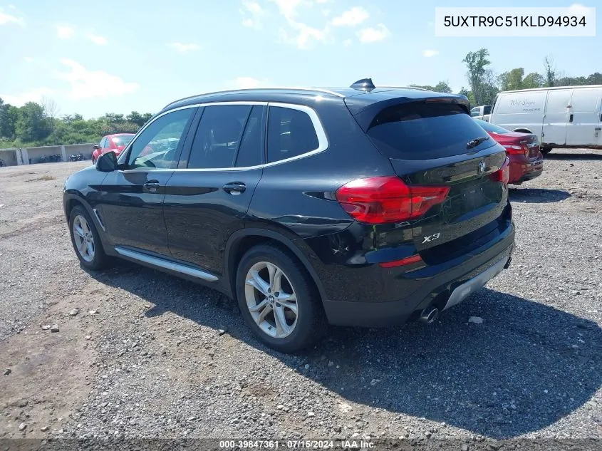 5UXTR9C51KLD94934 2019 BMW X3 xDrive30I