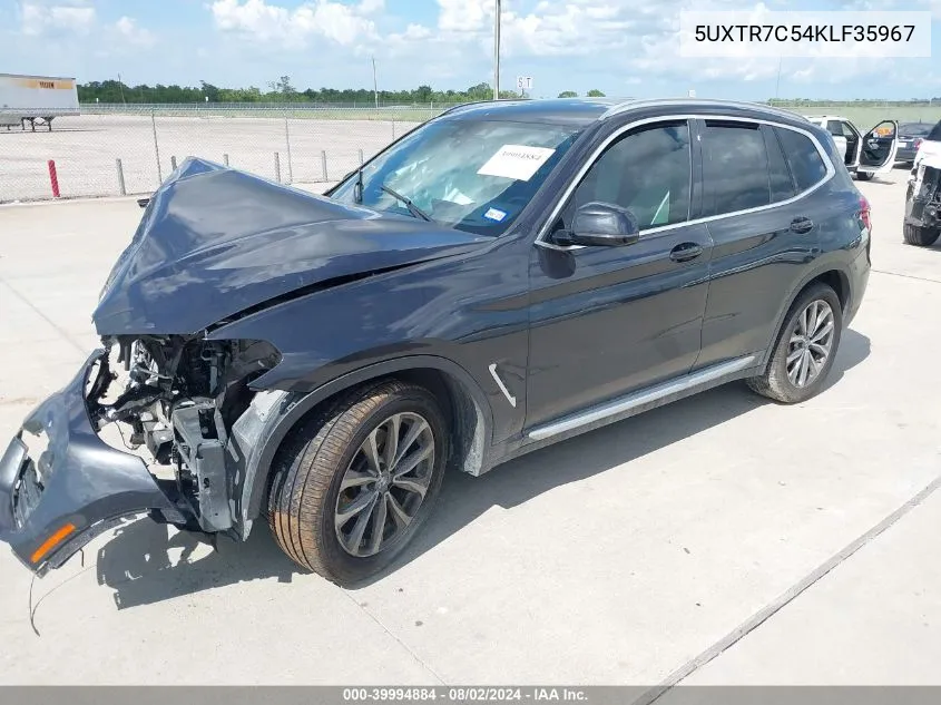 5UXTR7C54KLF35967 2019 BMW X3 Sdrive30I