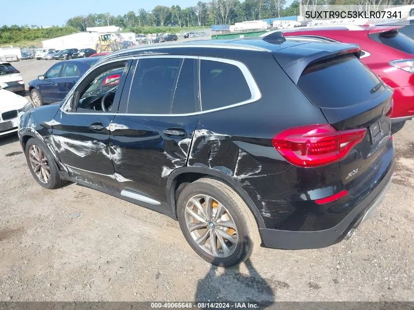 2019 BMW X3 xDrive30I VIN: 5UXTR9C53KLR07341 Lot: 40065648