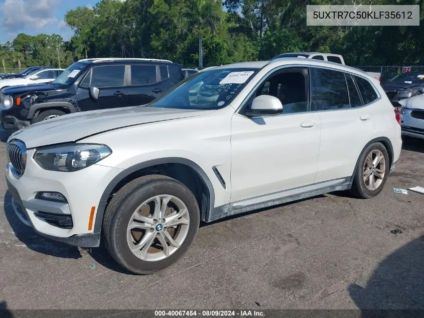 5UXTR7C50KLF35612 2019 BMW X3 Sdrive30I