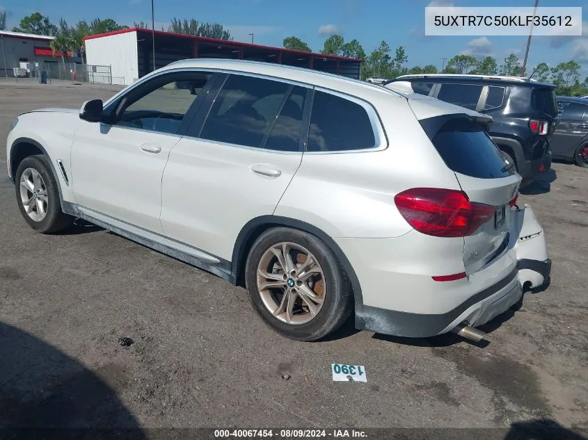 5UXTR7C50KLF35612 2019 BMW X3 Sdrive30I