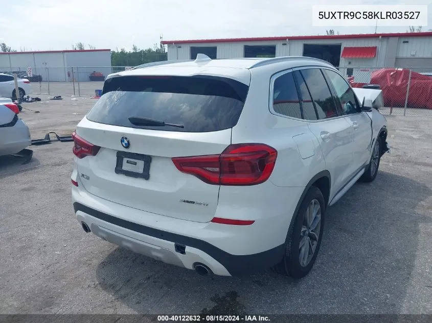 2019 BMW X3 xDrive30I VIN: 5UXTR9C58KLR03527 Lot: 40122632