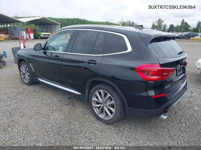 2019 BMW X3 Sdrive30I VIN: 5UXTR7C55KLE96564 Lot: 40140007