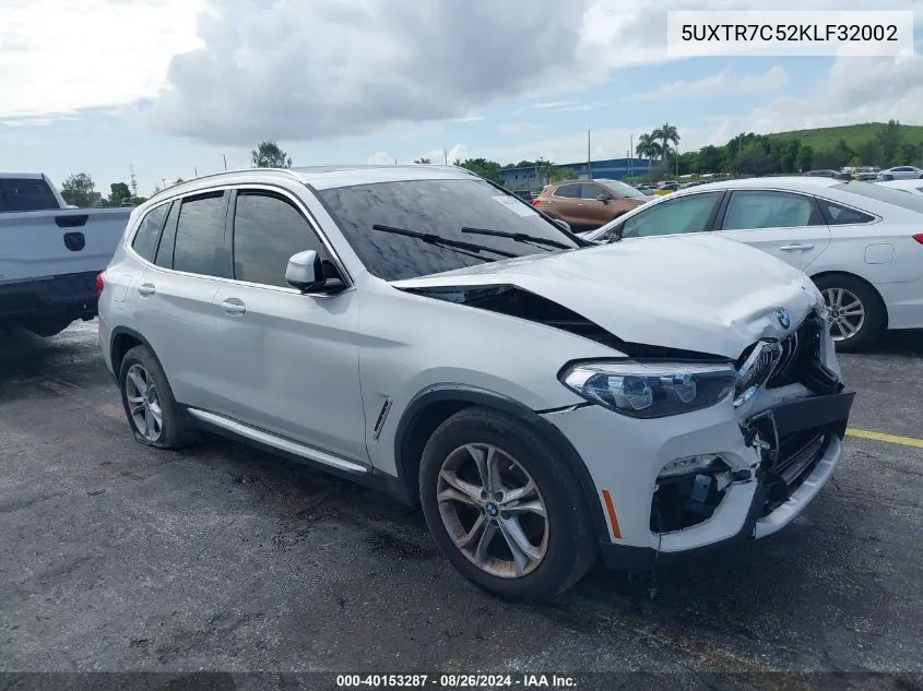 2019 BMW X3 Sdrive30I VIN: 5UXTR7C52KLF32002 Lot: 40153287